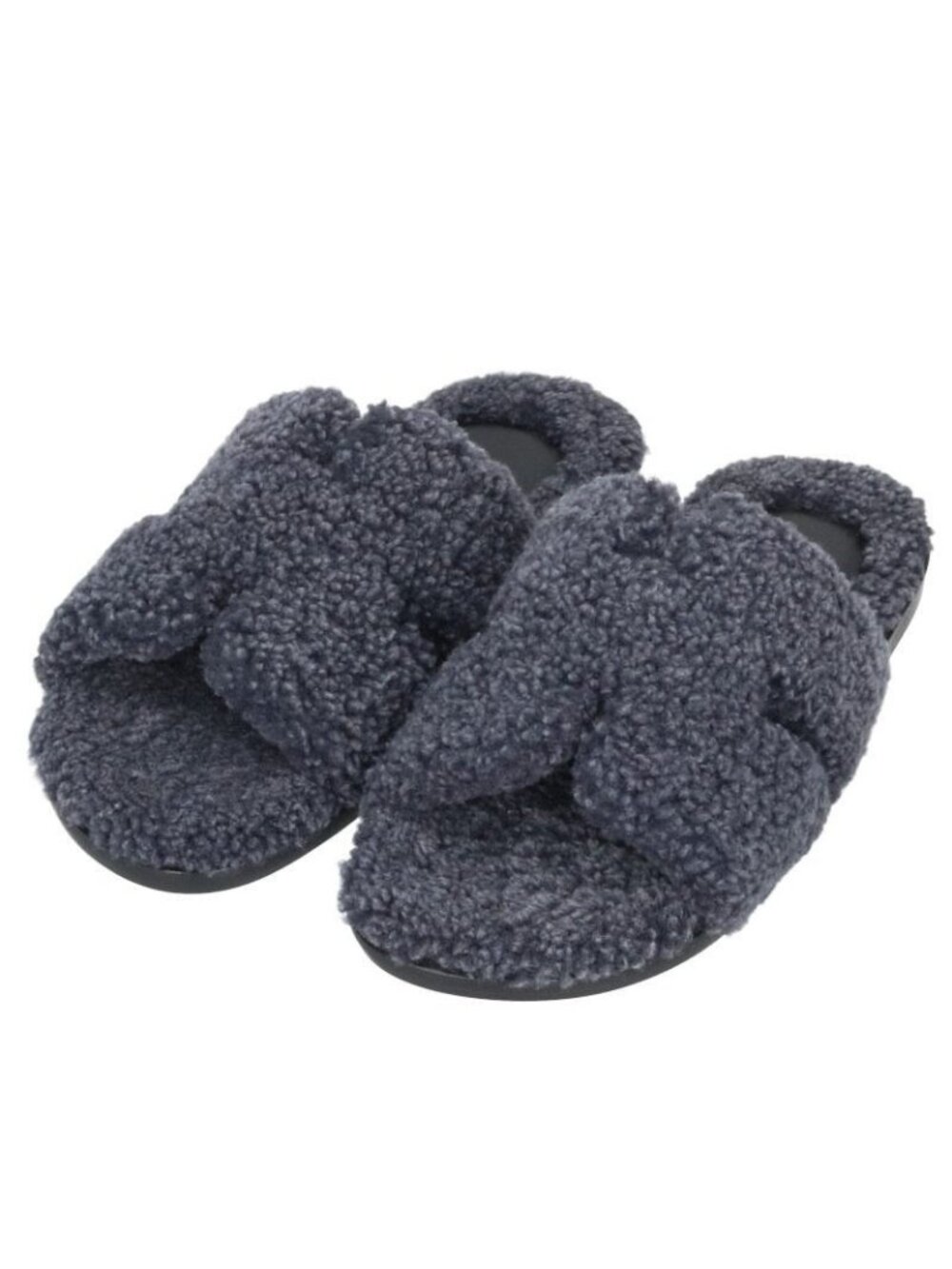 Hermes Izmir Motif Fleece Flat Sandals